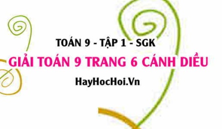 Giải Toán 9 trang 6 tập 1 Cánh Diều SGK